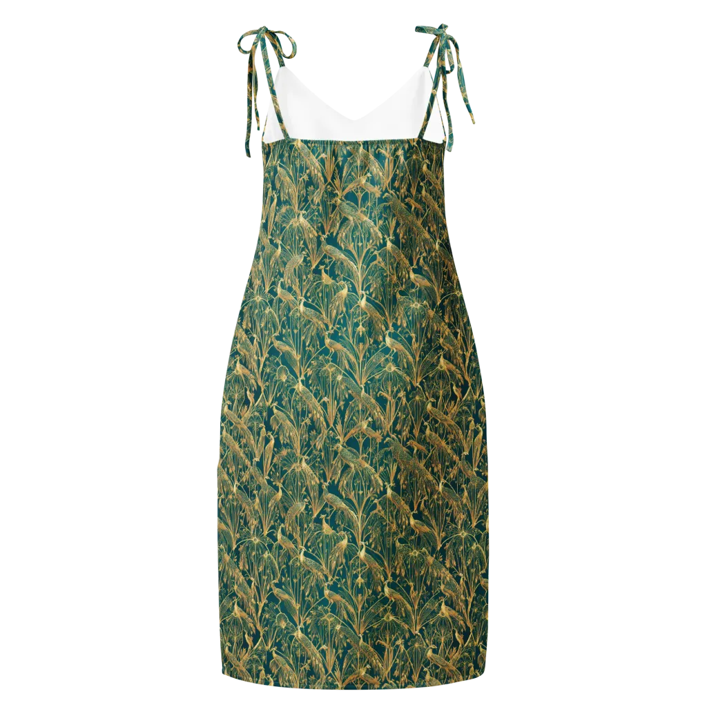 Peacock Palais on Slip Dress — Back