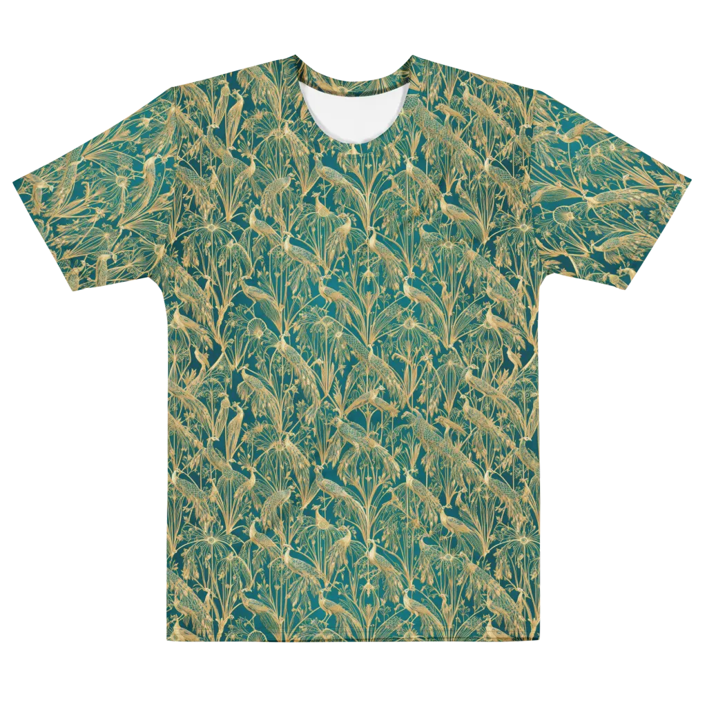 Peacock Palais on Men's Cotton Crew Neck T-Shirt — Front