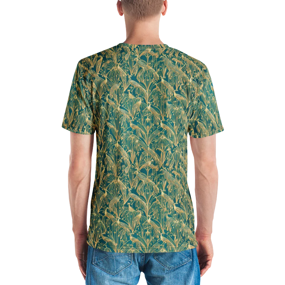 Peacock Palais on Men's Crew Neck T-Shirt — Back
