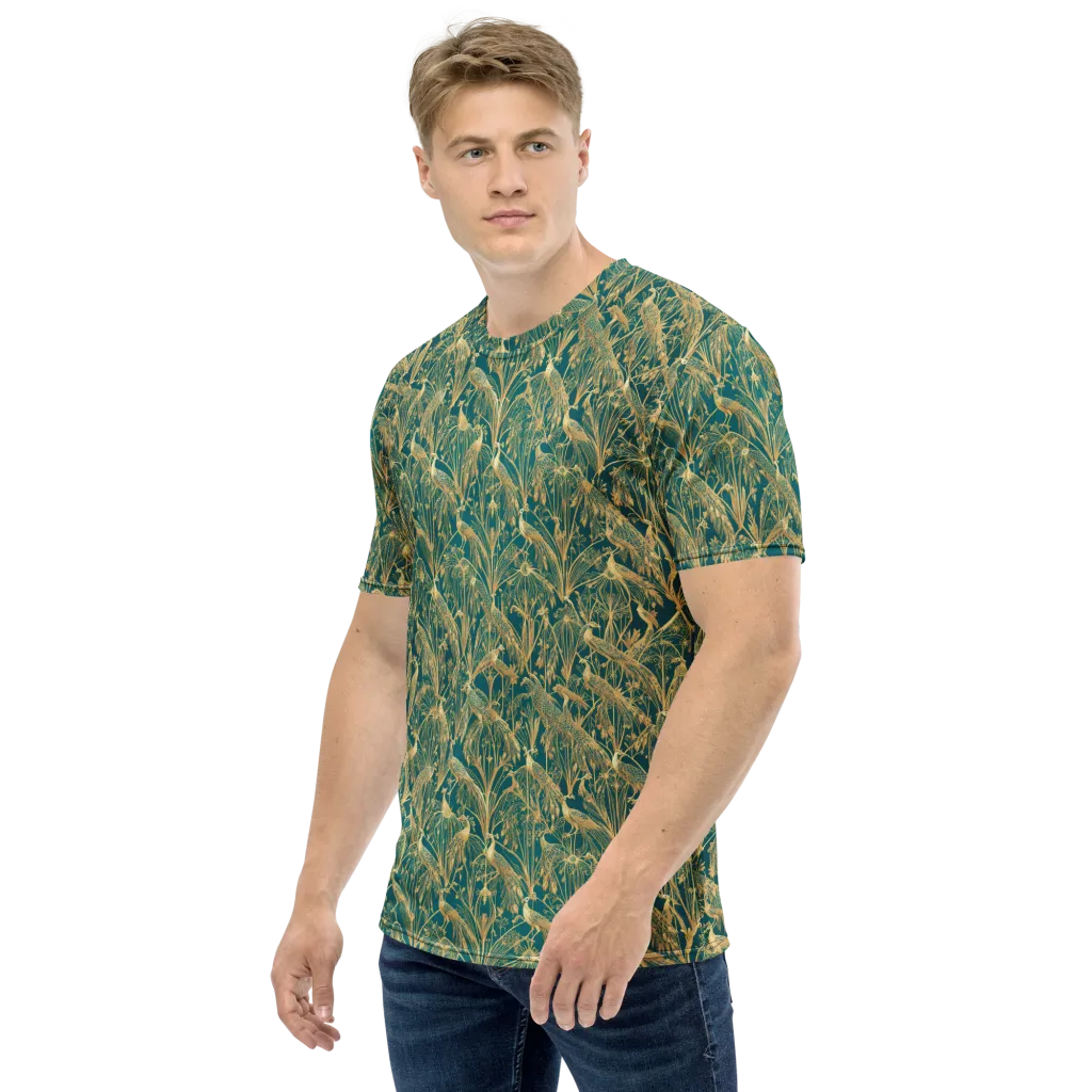 Peacock Palais on Men's Crew Neck T-Shirt — Left