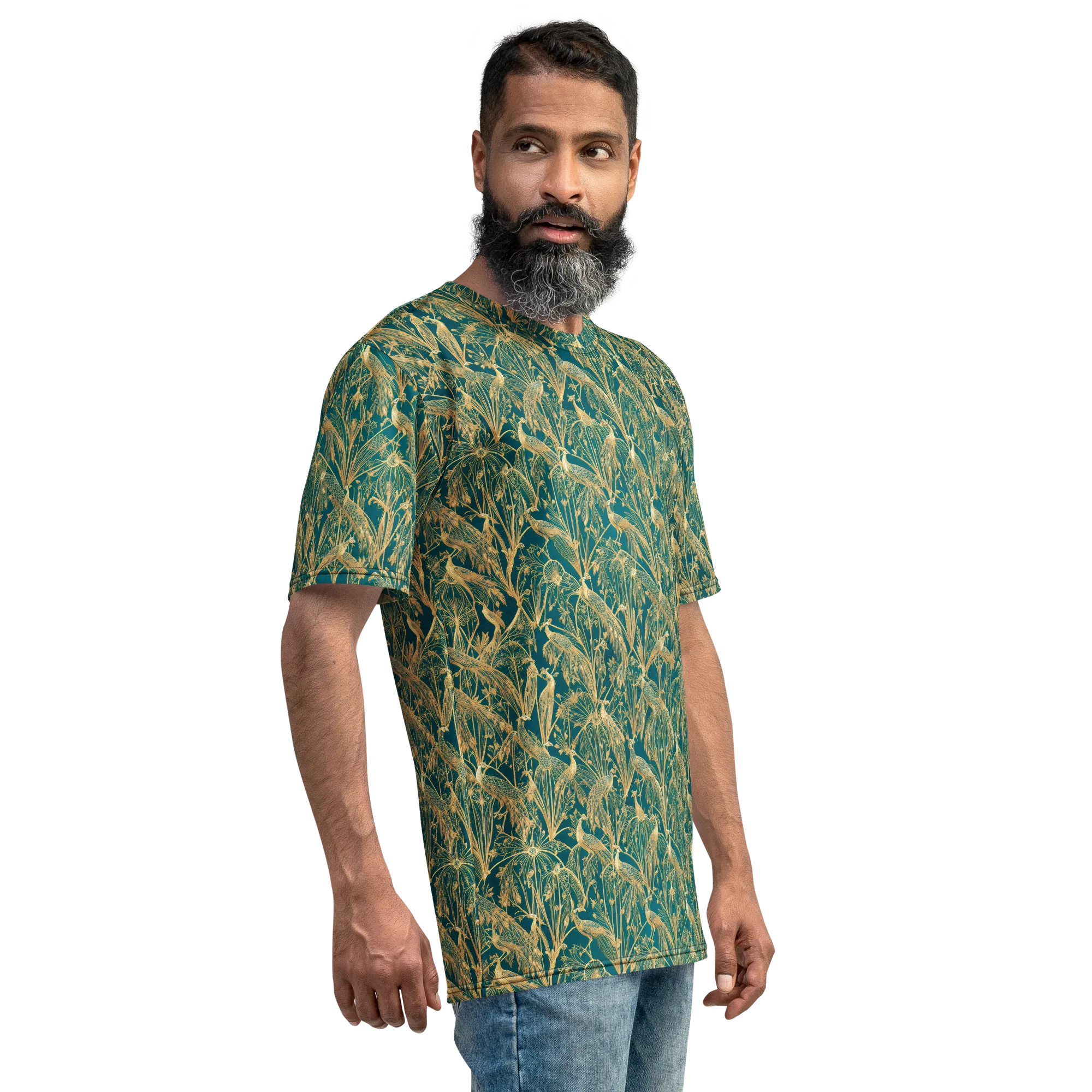 Peacock Palais on Men's Crew Neck T-Shirt — Right