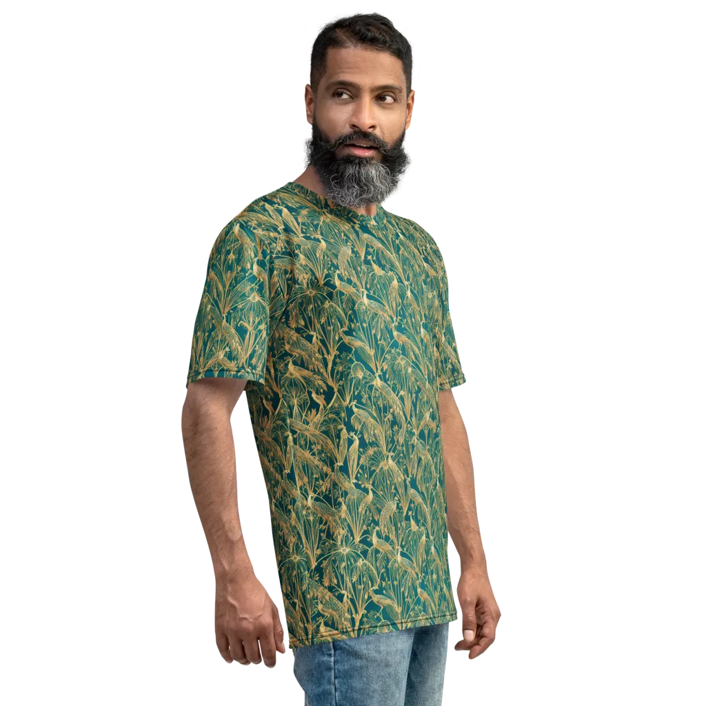 Peacock Palais on Men's Crew Neck T-Shirt — Right