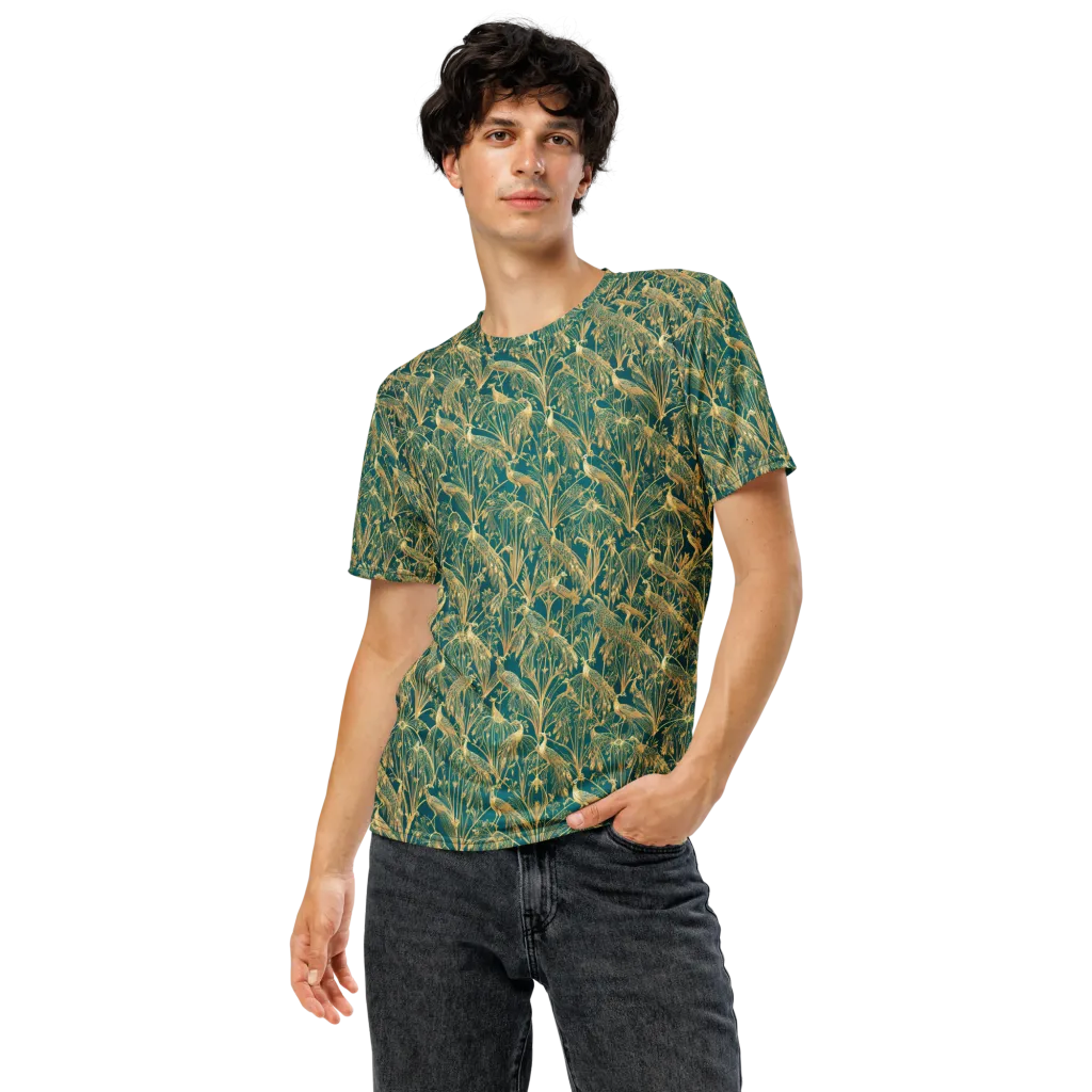 Peacock Palais on Men's Crew Neck T-Shirt — Front