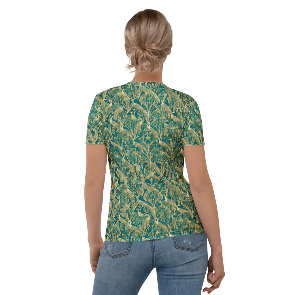 Peacock Palais on Women's Crew Neck T-Shirt — Back