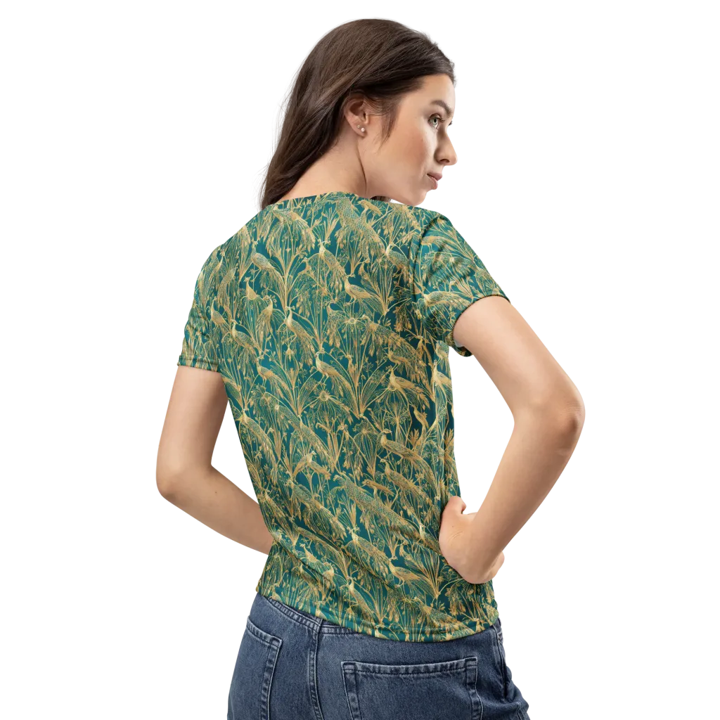 Peacock Palais on Women's Crew Neck T-Shirt — Back