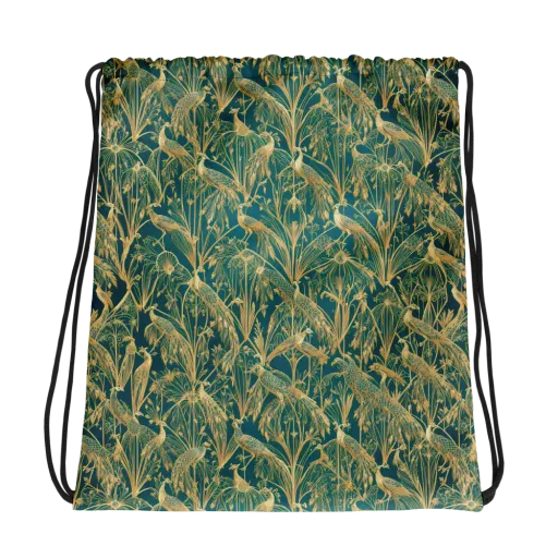 Peacock Palais on a Drawstring Bag
