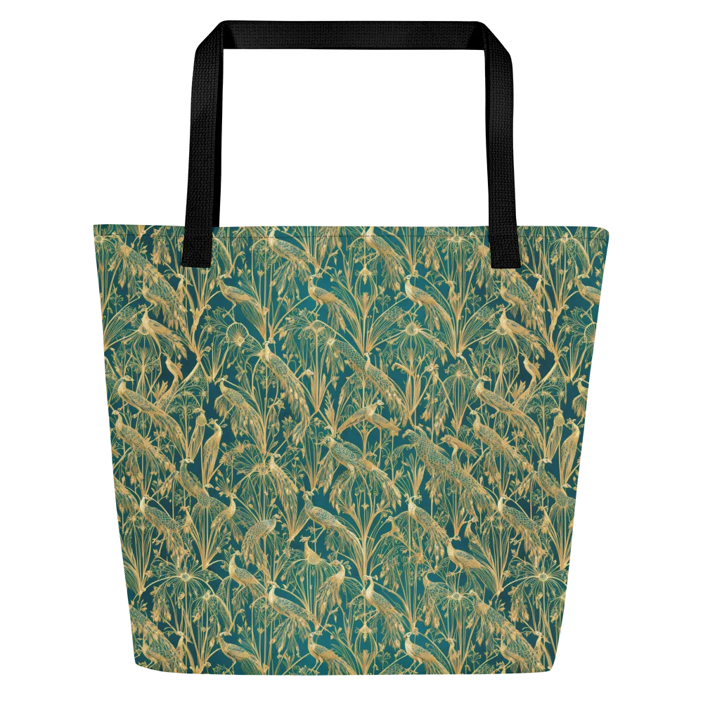Peacock Palais on Large Tote Bag W/ Pocket — Front