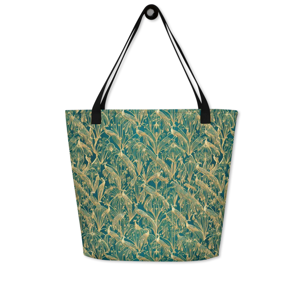 Peacock Palais on Large Tote Bag W/ Pocket — Front