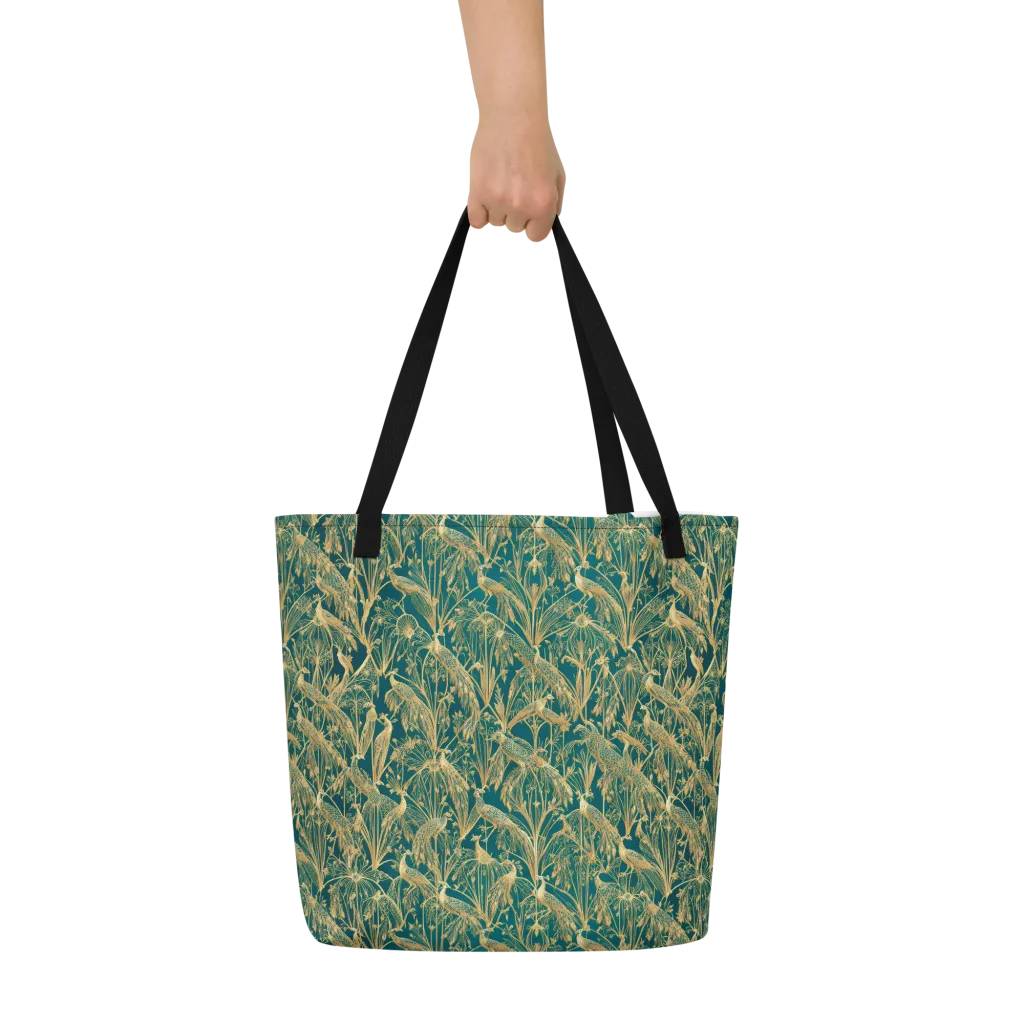 Peacock Palais on Large Tote Bag W/ Pocket — Front
