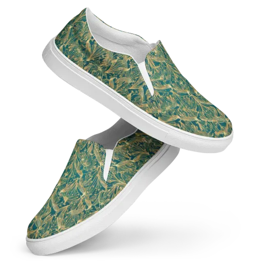 Peacock Palais on a Women's Slip-On Canvas Shoes