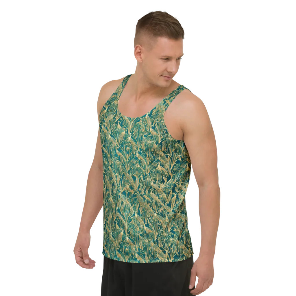 Peacock Palais on Men's Tank Top — Left Front