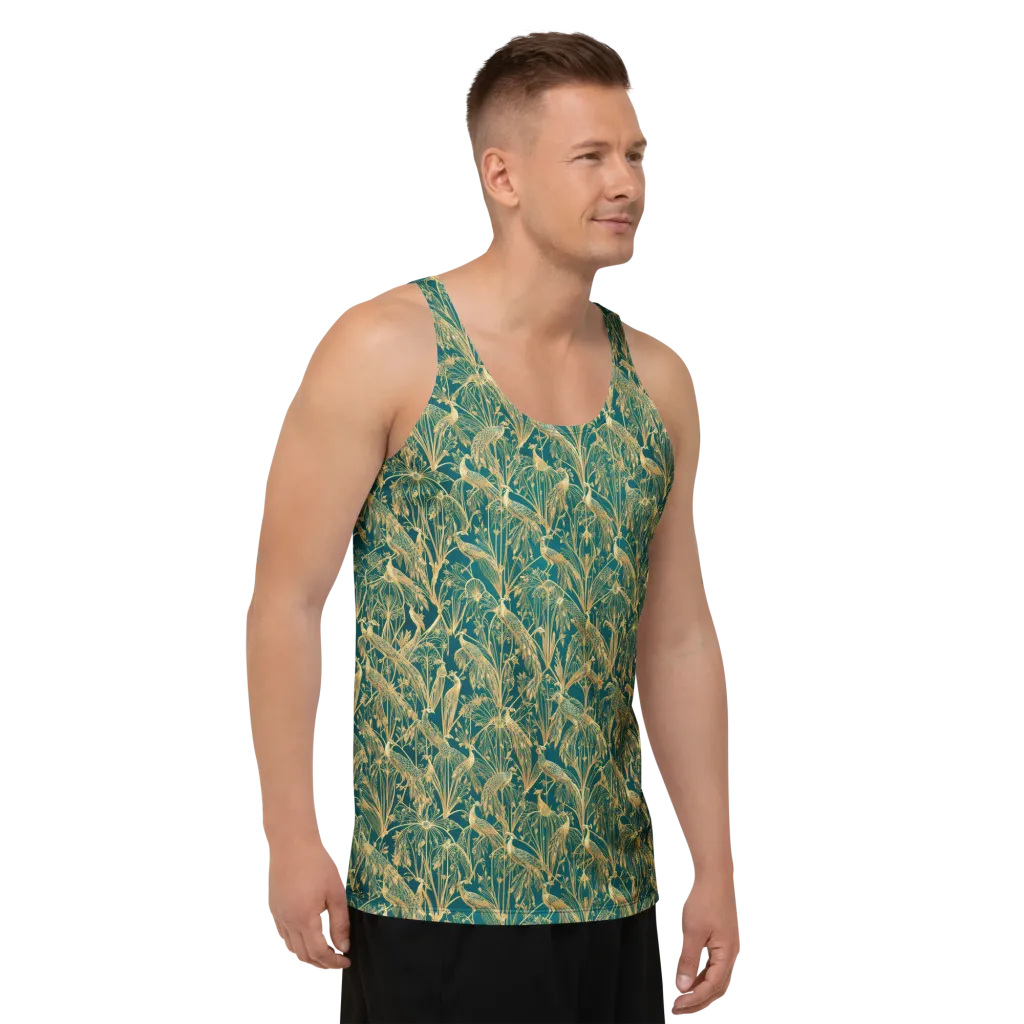 Peacock Palais on Men's Tank Top — Right Front