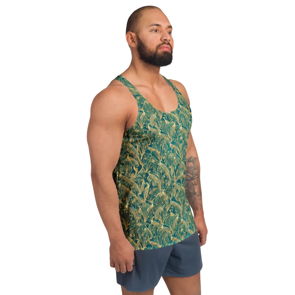 Peacock Palais on Men's Tank Top — Right Front