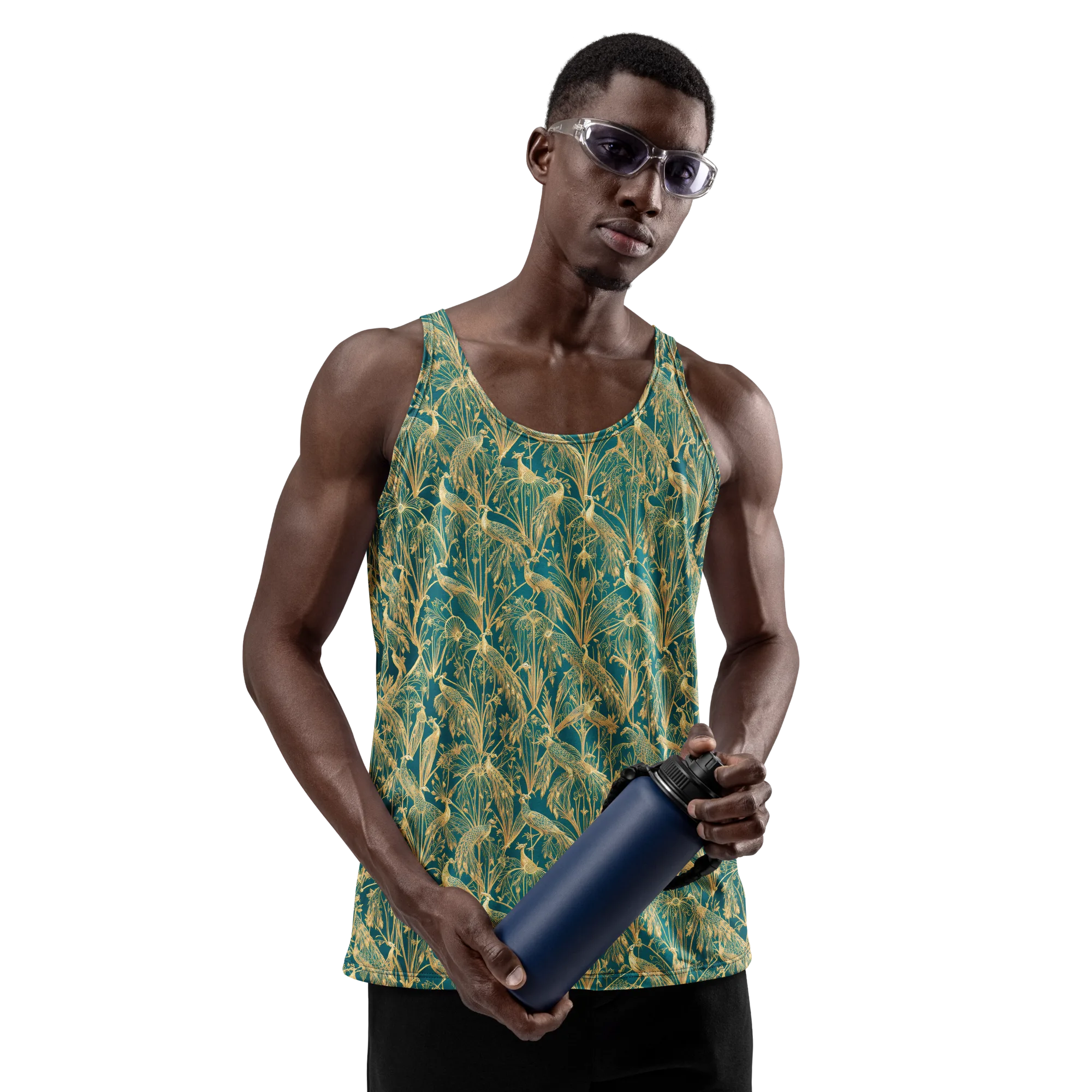 Peacock Palais on Men's Tank Top — Front