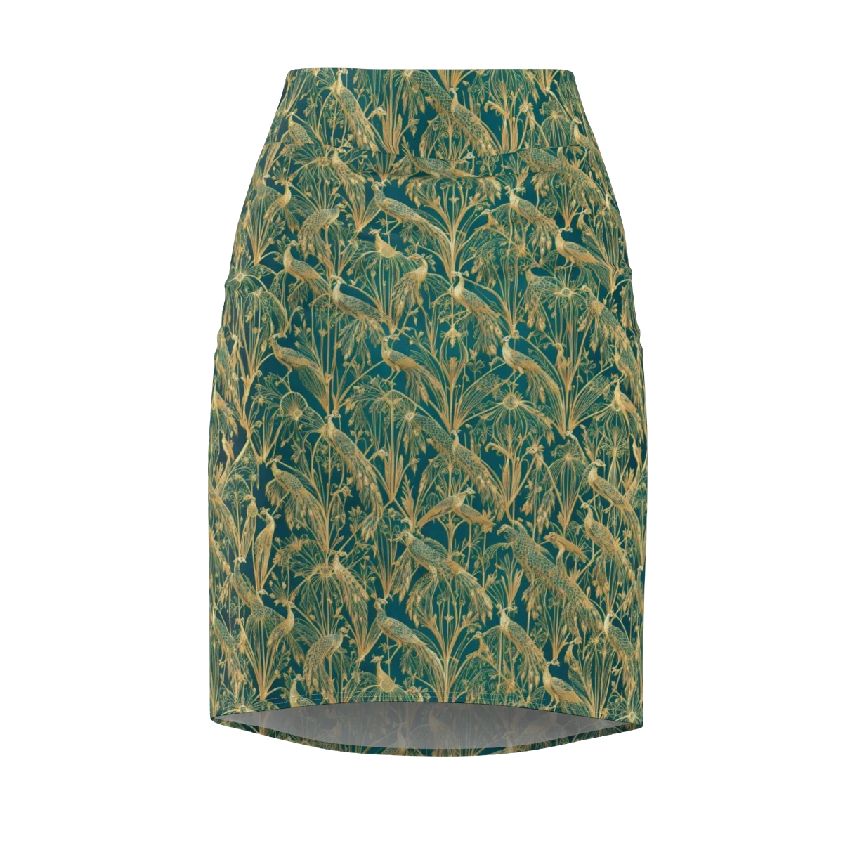 Peacock Palais on Pencil Skirt — Front