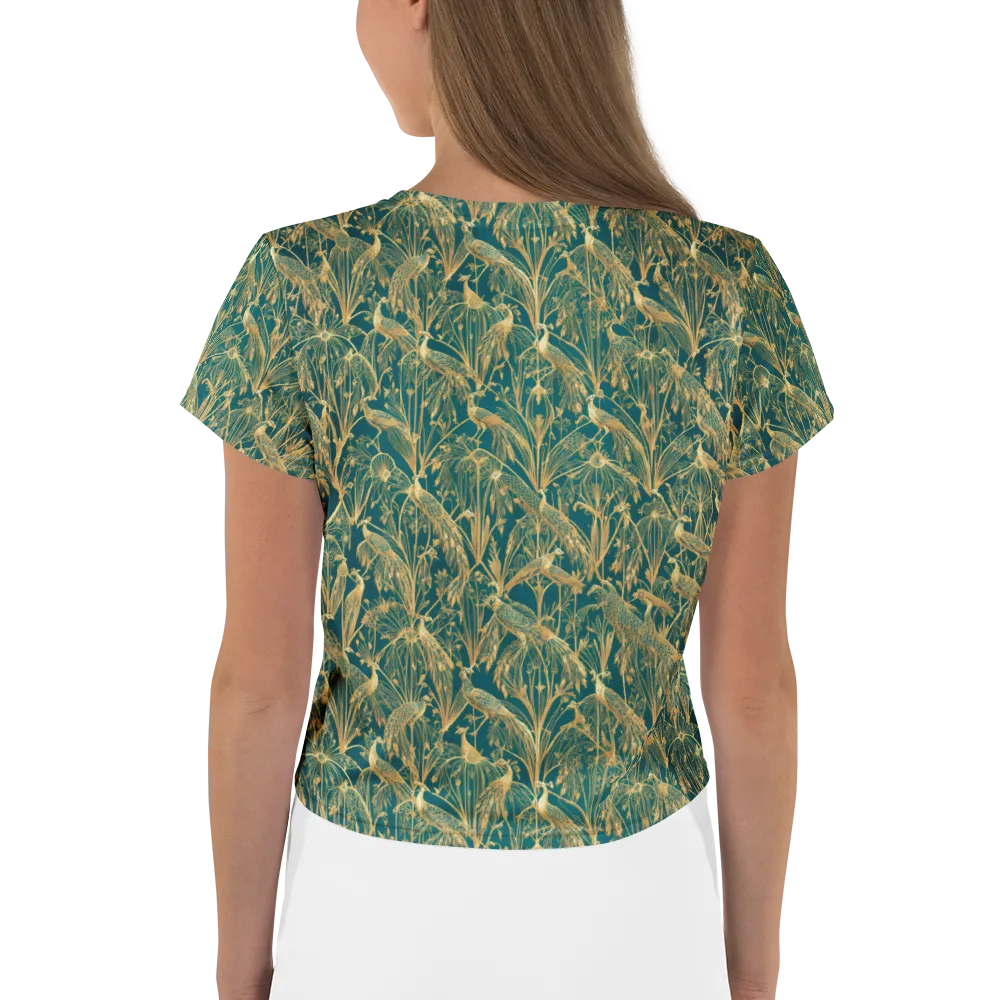 Peacock Palais on Crop Tee — Back