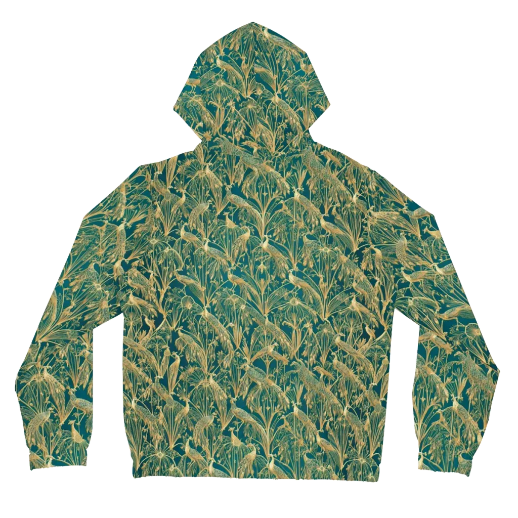Peacock Palais on Women's Full-Zip Hoodie — Back