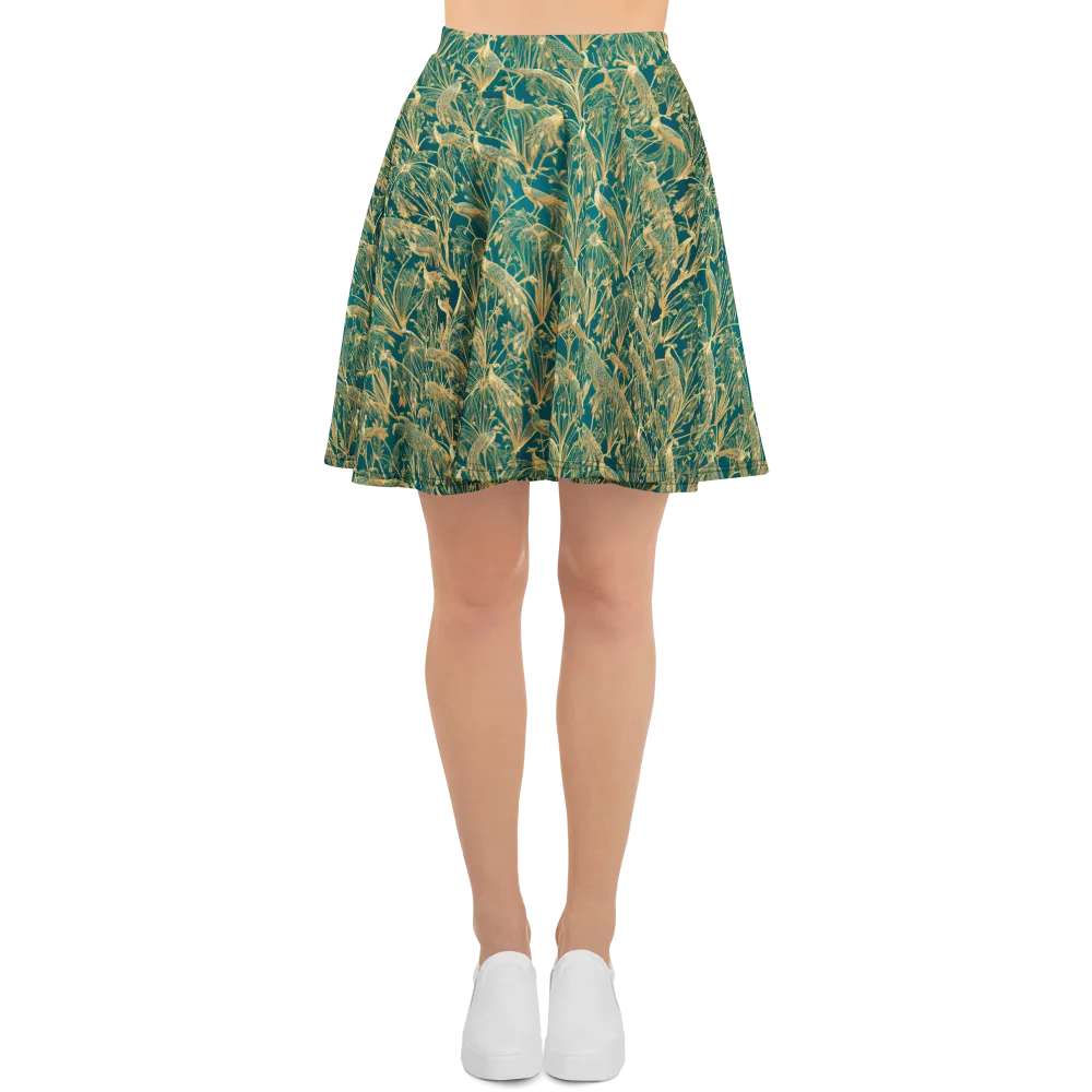 Peacock Palais on Skater Skirt — Front