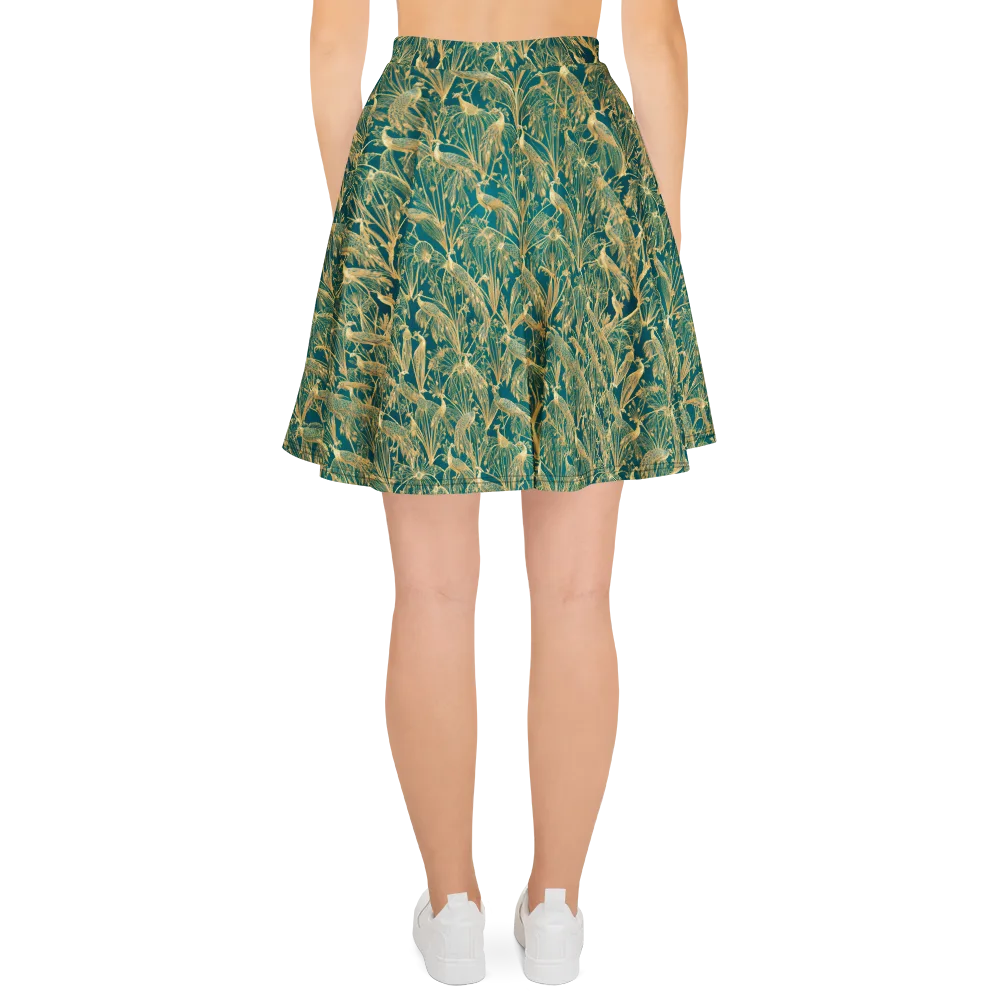 Peacock Palais on Skater Skirt — Back