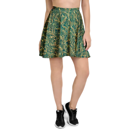 Peacock Palais on a Skater Skirt