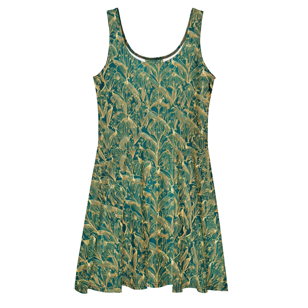 Peacock Palais on Skater Dress — Front