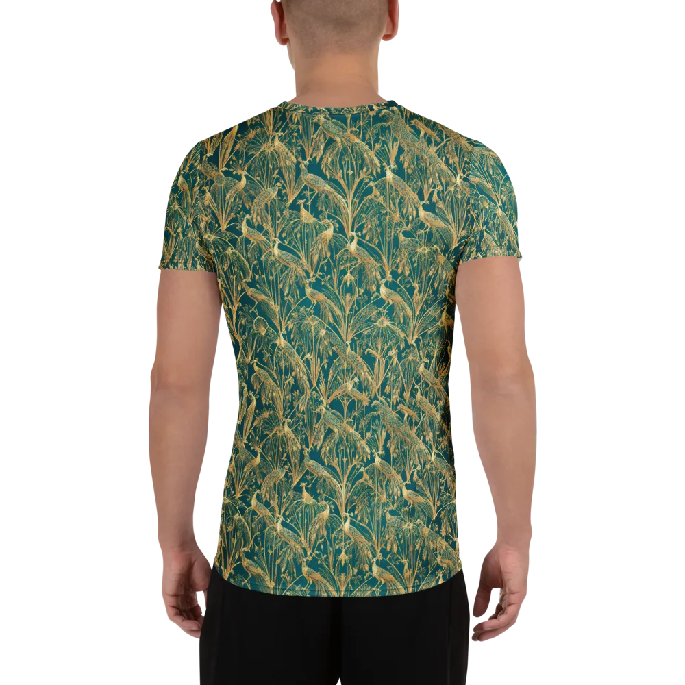 Peacock Palais on Men's Athletic T-Shirt — Back