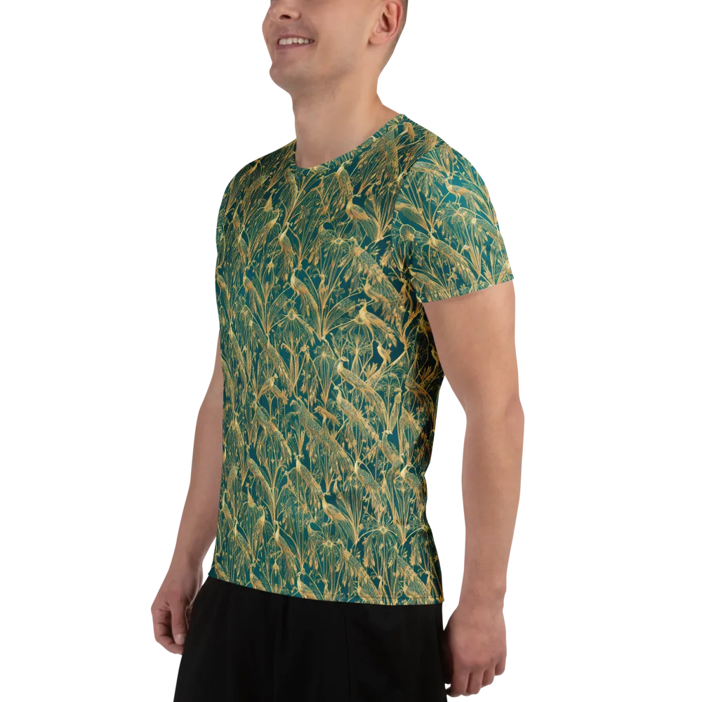 Peacock Palais on Men's Athletic T-Shirt — Left