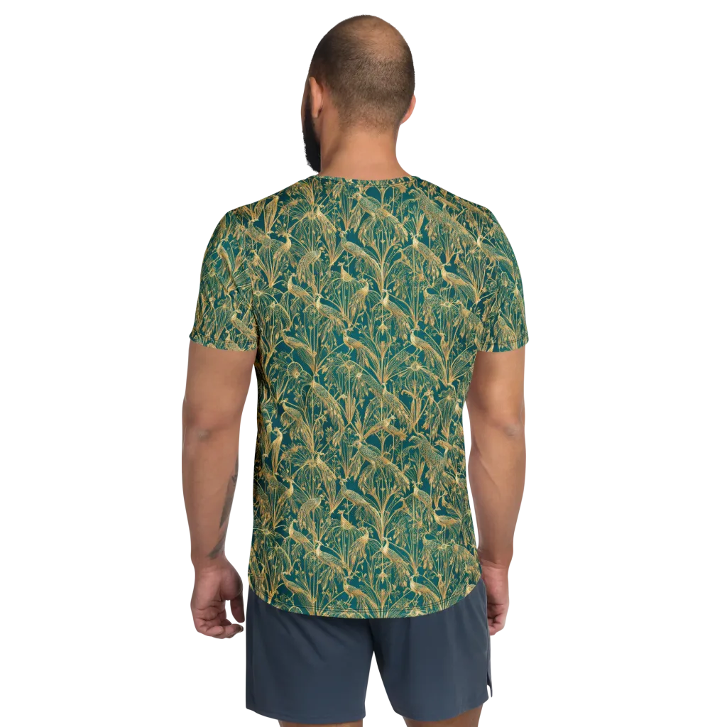 Peacock Palais on Men's Athletic T-Shirt — Back