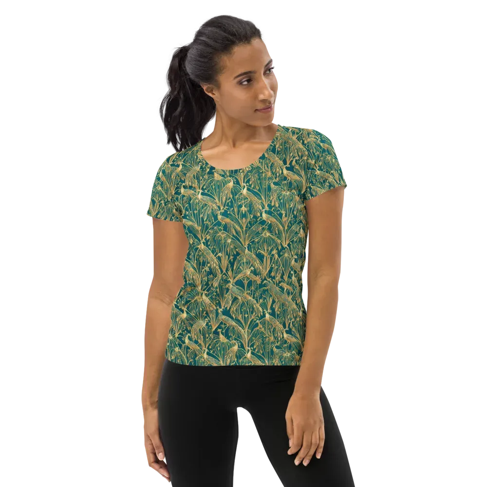 Peacock Palais on Women's Athletic T-Shirt — Front