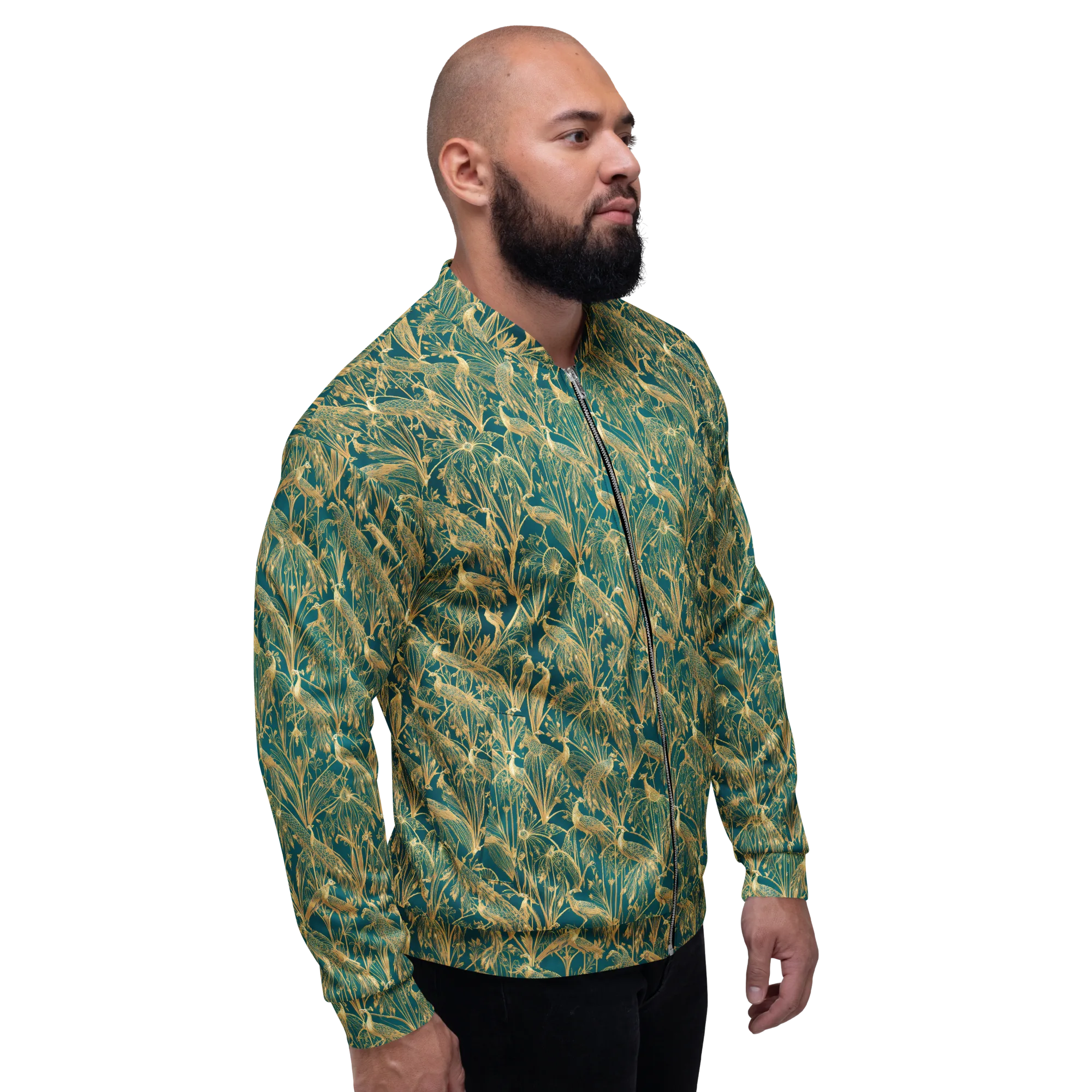 Peacock Palais on Bomber Jacket — Right