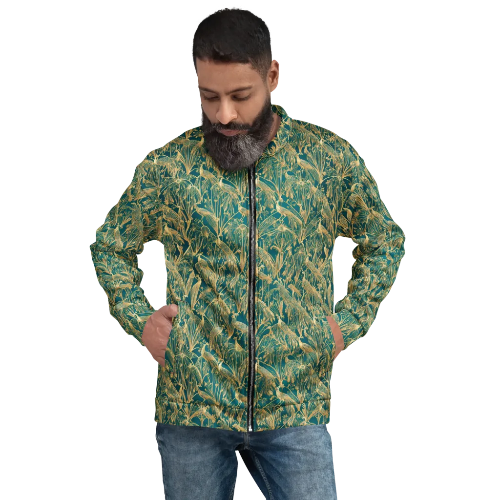Peacock Palais on Bomber Jacket — Front