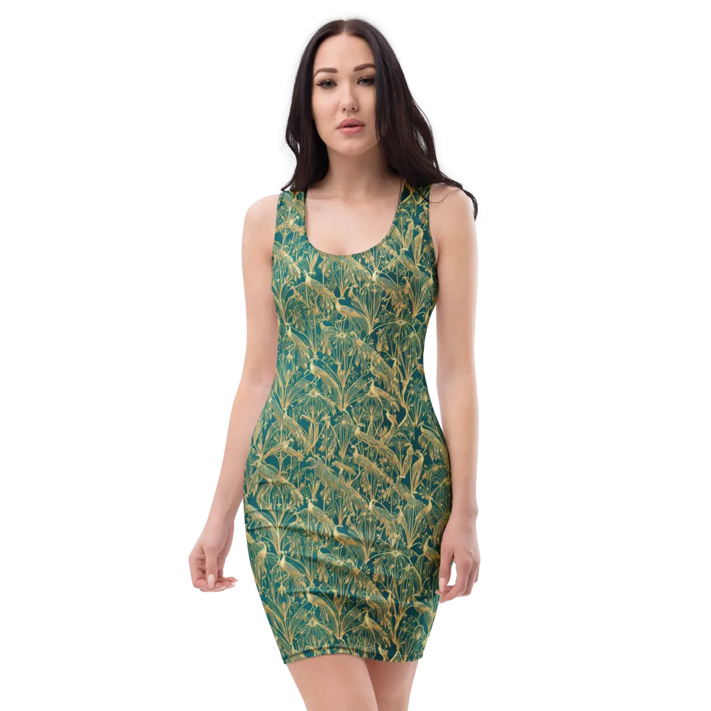 Peacock Palais on Bodycon Dress — Front