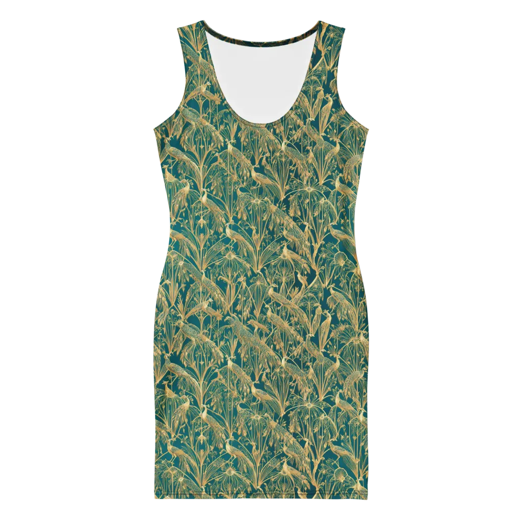 Peacock Palais on Bodycon Dress — Front