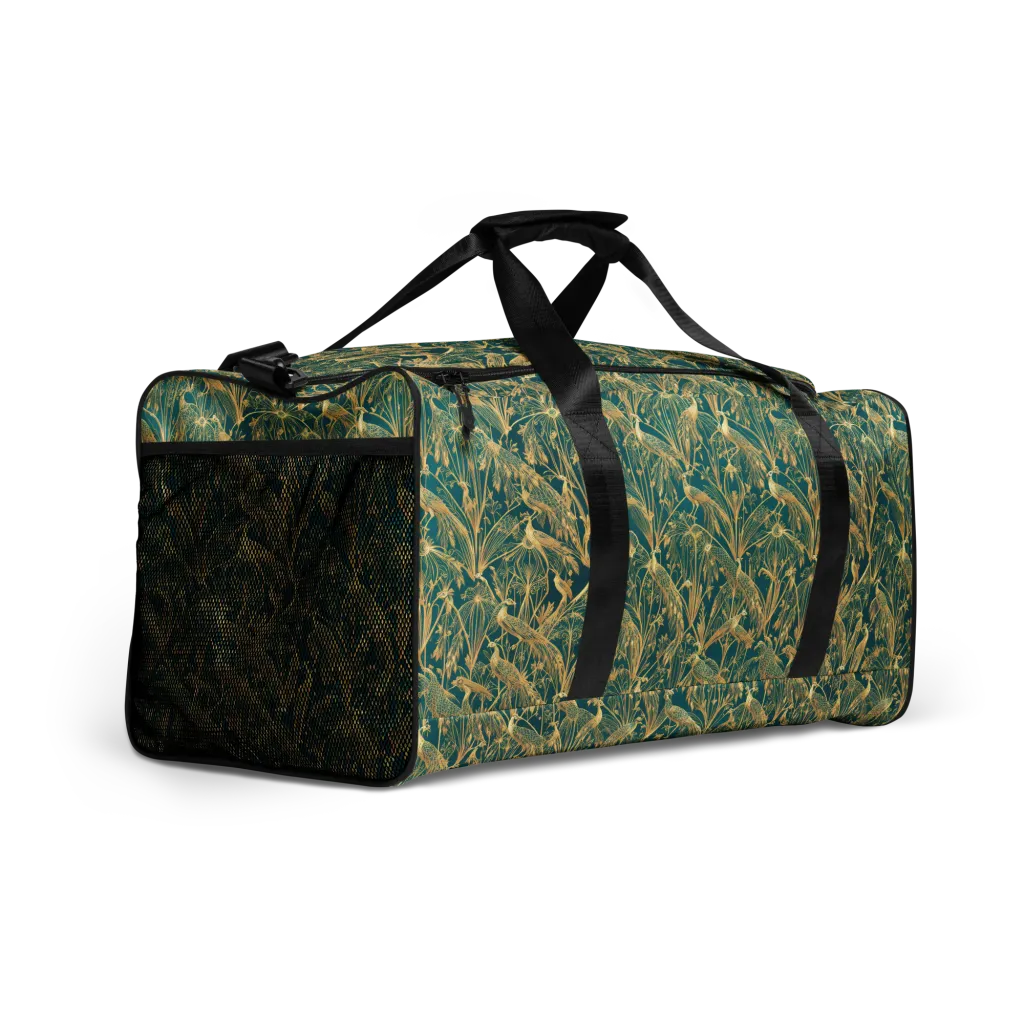 Peacock Palais on Duffle Bag — Right Front