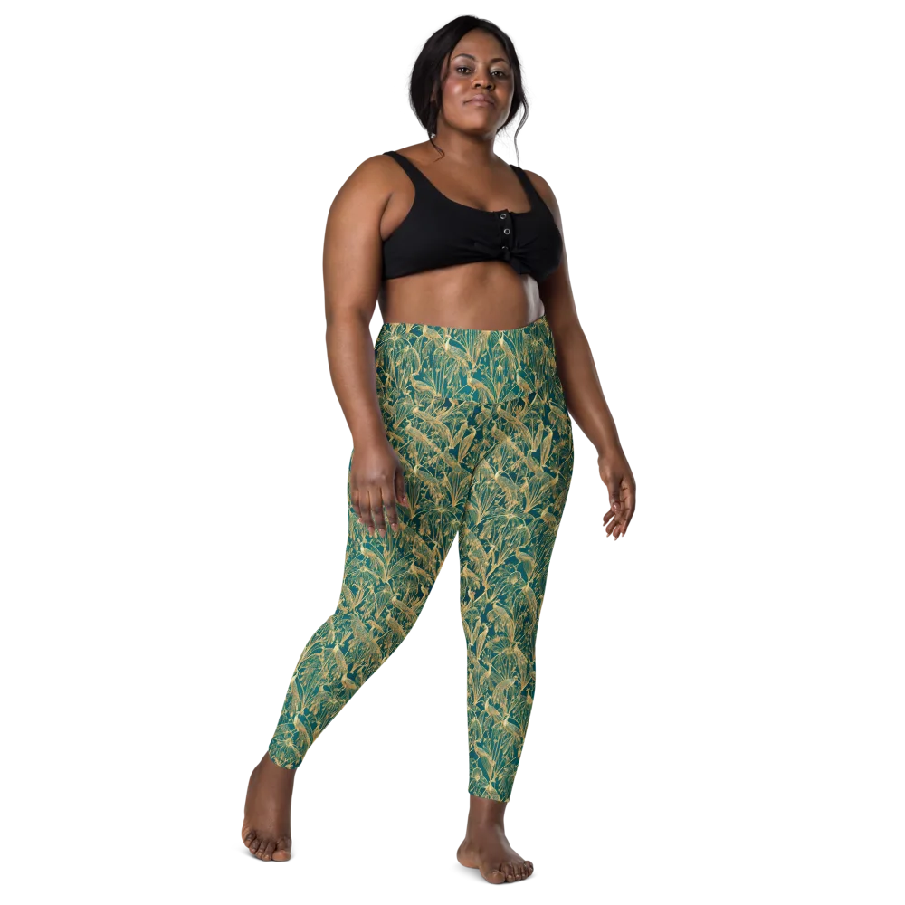 Peacock Palais on Leggings with Pockets — Front