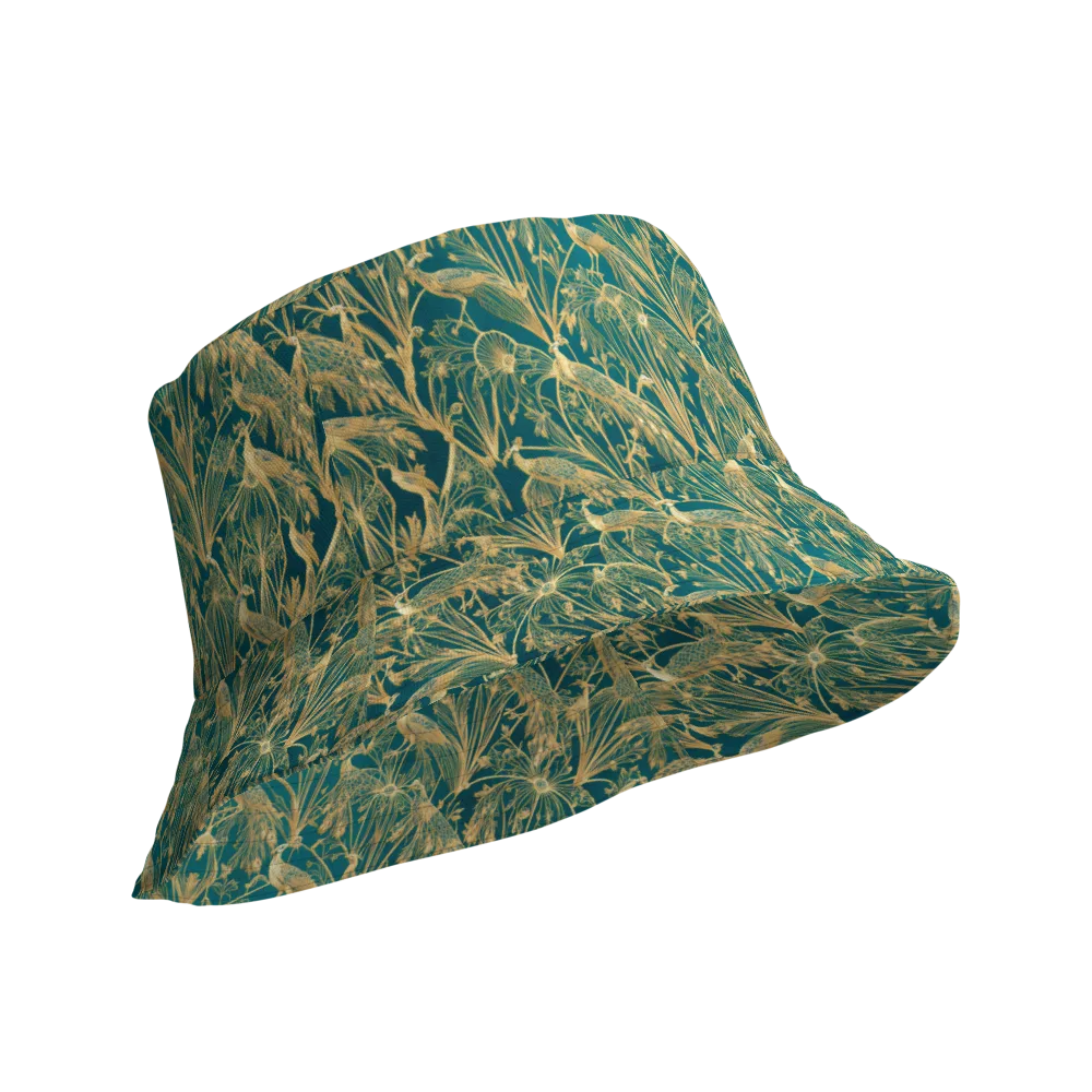Peacock Palais on Reversible Bucket Hat — Product details Outside