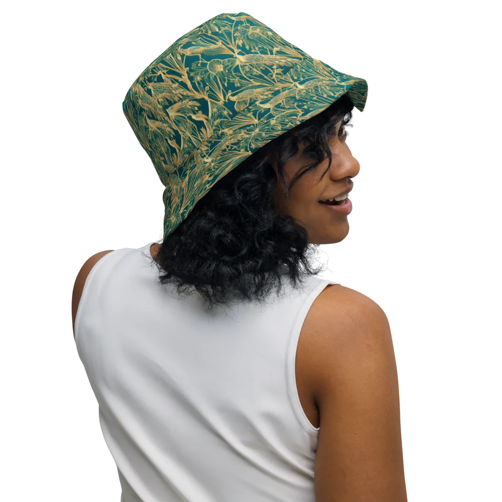 Peacock Palais on Reversible Bucket Hat — Right Outside
