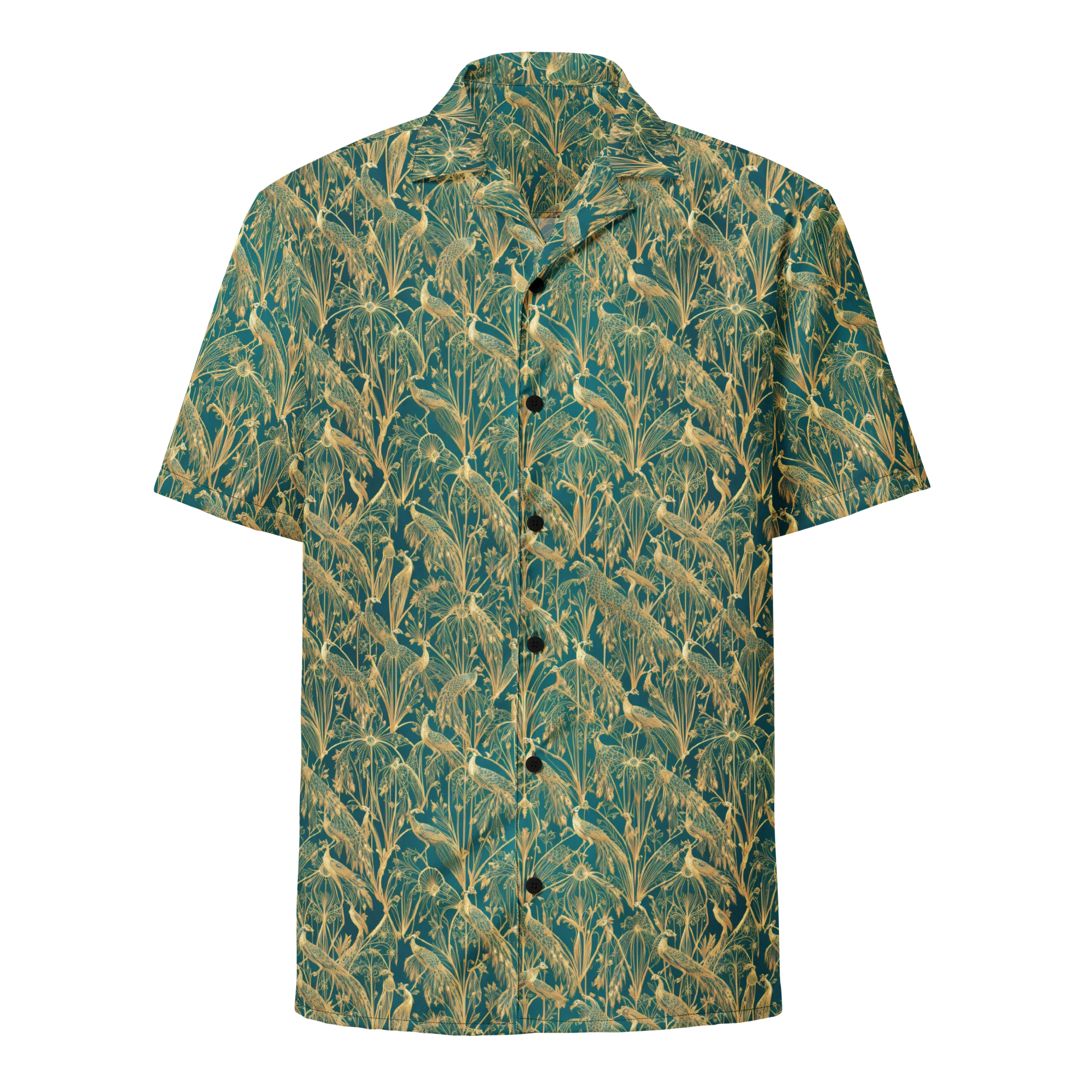 Peacock Palais on Button Shirt — Front