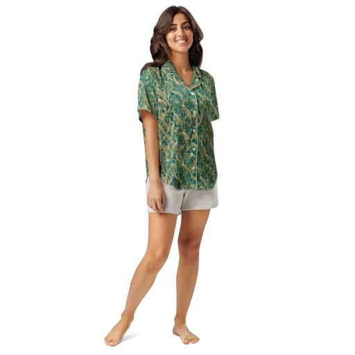 Peacock Palais on a Women's Short Sleeve Pajama Top