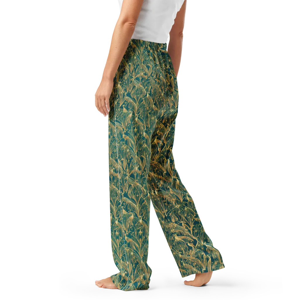 Peacock Palais on Women's Pajama Pants — Left