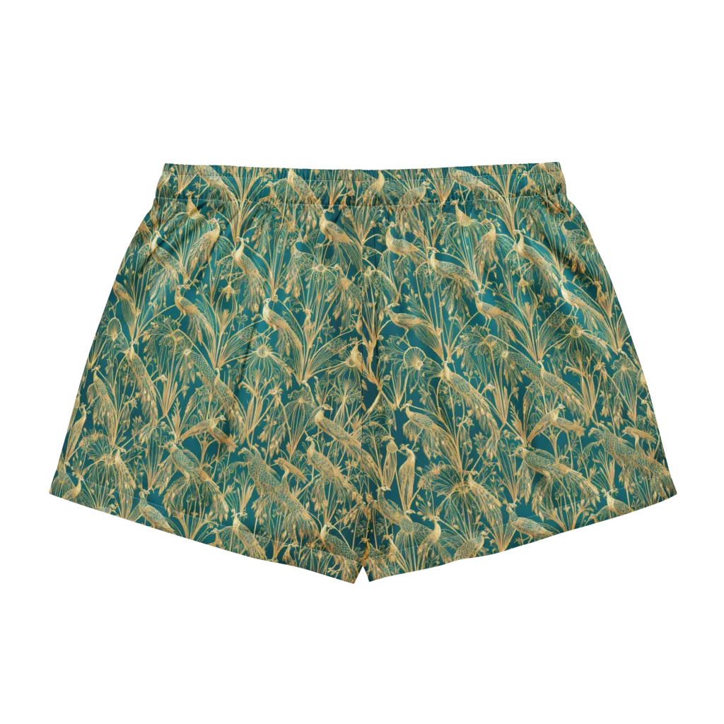 Peacock Palais on Women's Pajama Shorts — Back
