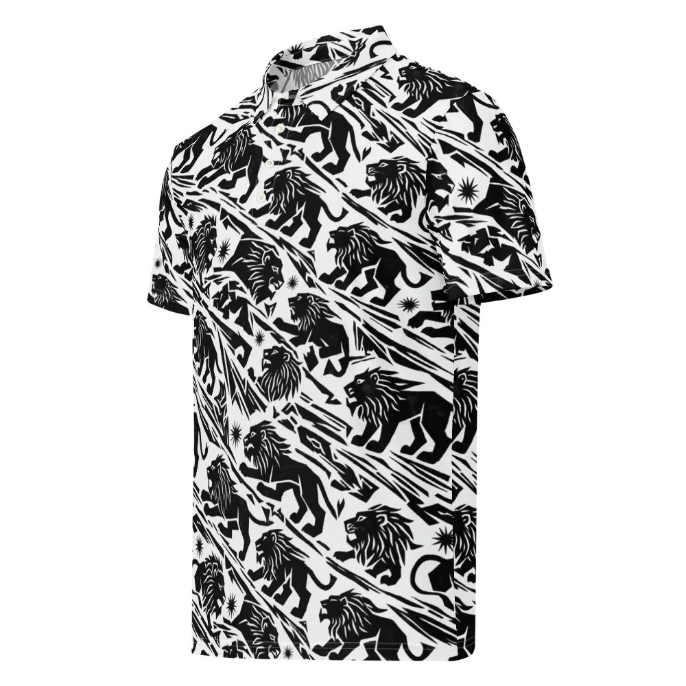 Blackmane Current on Men's Slim Fit Polo Shirt — Left Front
