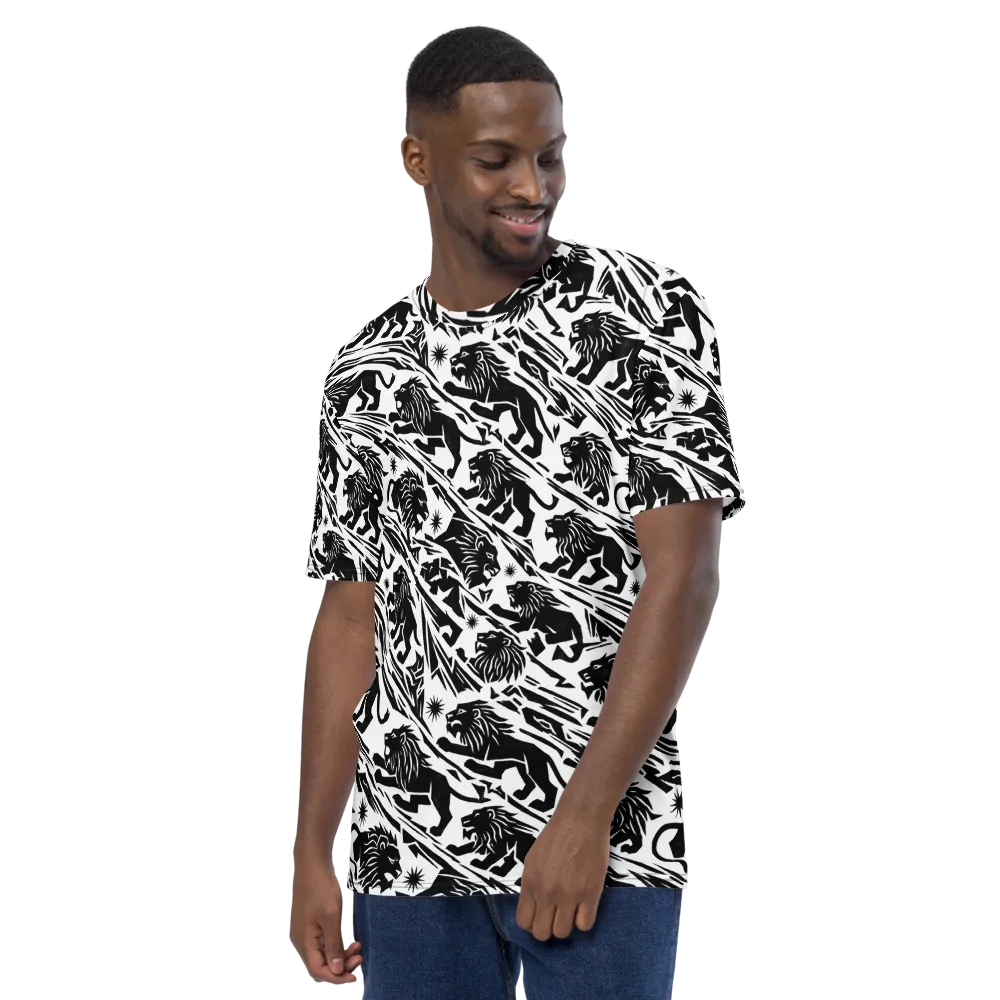Blackmane Current on Men's Crew Neck T-Shirt — Left