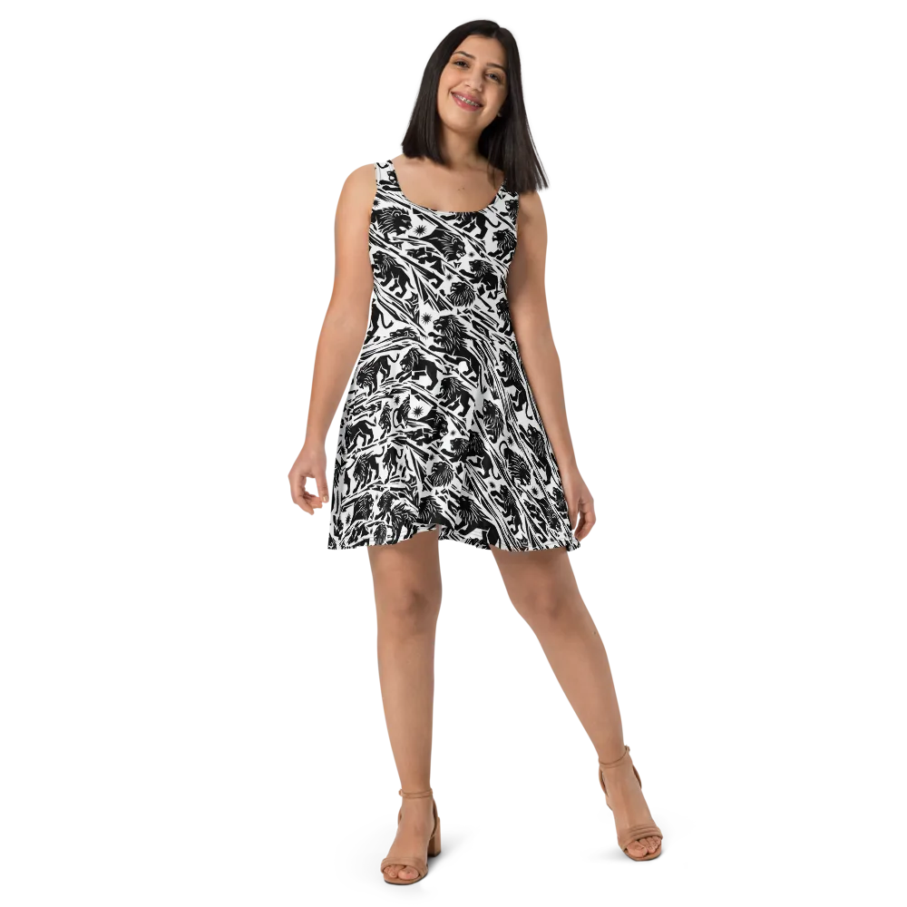 Blackmane Current on Skater Dress — Front