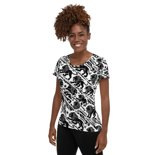Blackmane Current on a Women's Athletic T-Shirt