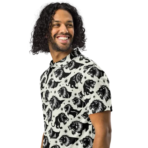 Midnight Pride on a Men's Slim Fit Polo Shirt