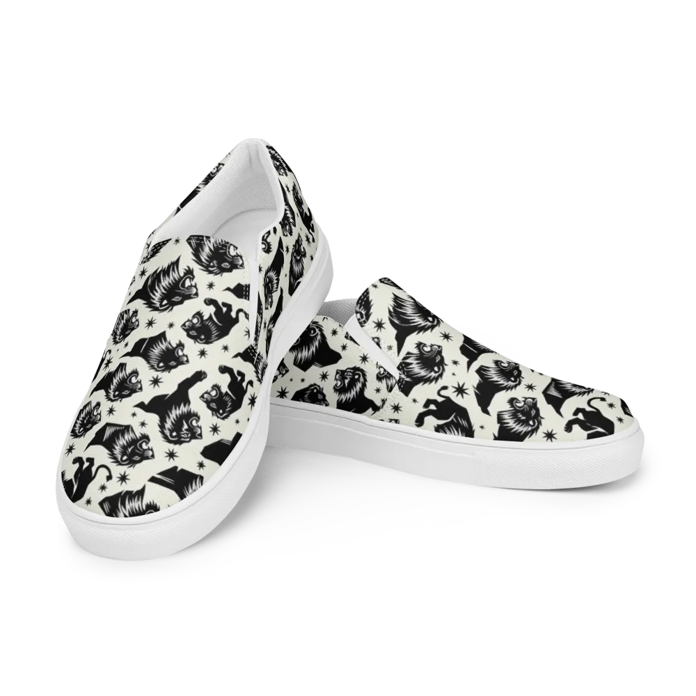 Midnight Pride on Men's Slip-On Canvas Shoes — Left Front