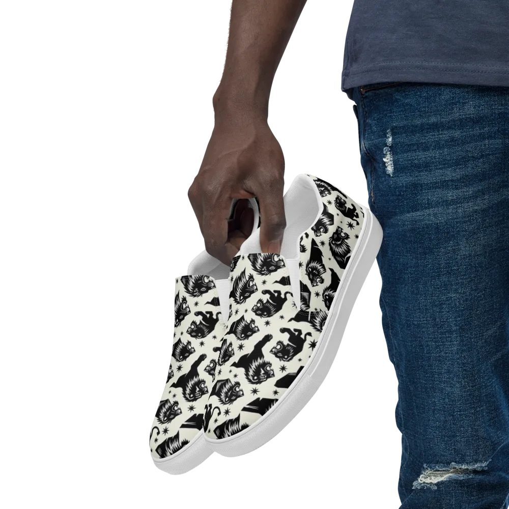 Midnight Pride on Men's Slip-On Canvas Shoes — Left Front