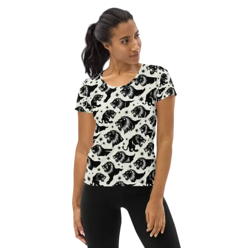 Midnight Pride on a Women's Athletic T-Shirt