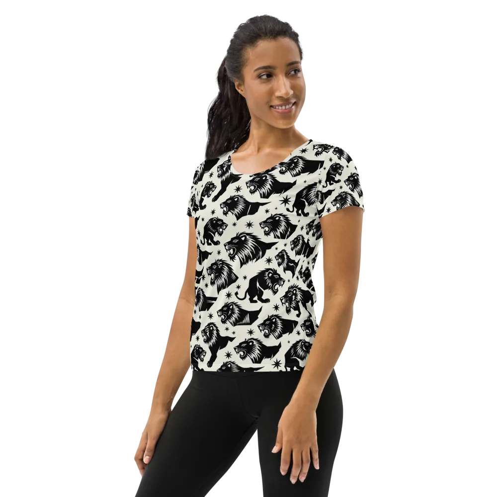 Midnight Pride on Women's Athletic T-Shirt — Left